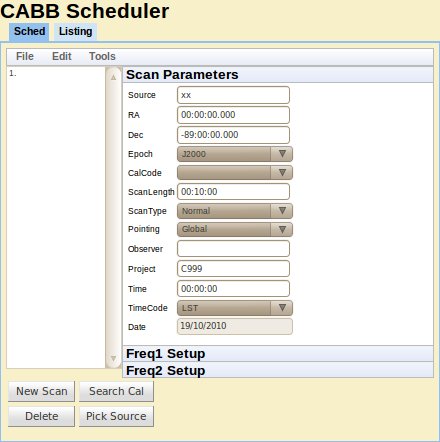 The Simple View of the CABB Web Scheduler.