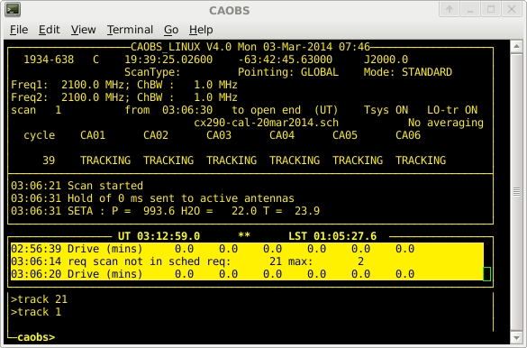 A typical caobs display.